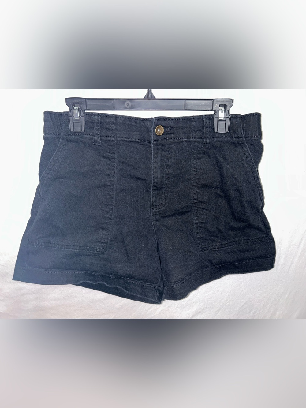 Sanctuary Black High-Rise Denim Shorts